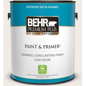 BEHR PREMIUM PLUS 1 gal. #700C-1 Pearl Drops Satin Enamel Low Odor Interior Paint & Primer