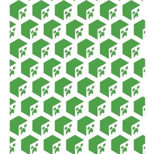 RoomMates Minecraft Creeper Face Green Vinyl Peel and Stick Matte Wallpaper 28.18 sq. ft.