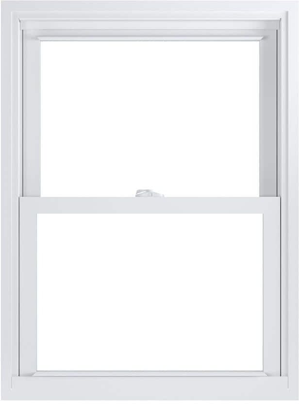 American Craftsman 27.75 in. x 37.25 in. 70 Pro Series Low-E Argon Glass Double Hung White Vinyl Replacement Window, Screen Incl