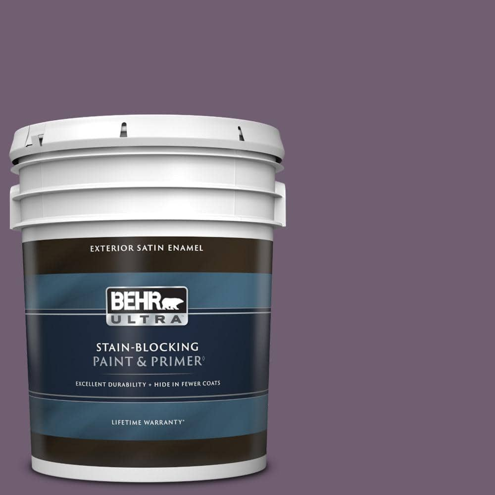 BEHR ULTRA 5 gal. #S100-6 Blackberry Jam Satin Enamel Exterior Paint & Primer