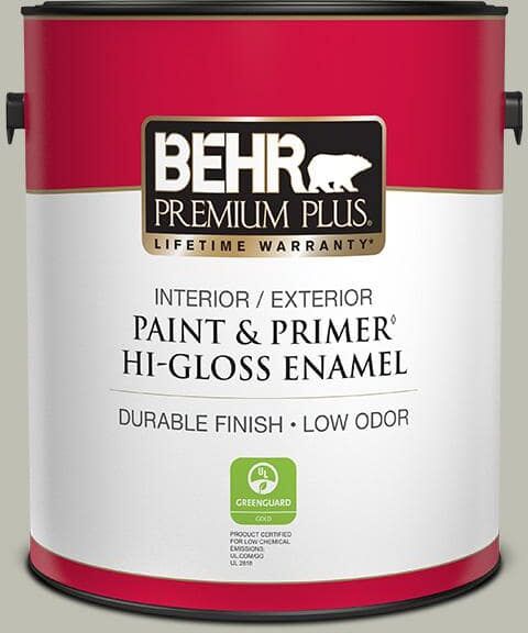 BEHR PREMIUM PLUS 1 gal. #N370-3 Light Year Hi-Gloss Enamel Interior/Exterior Paint & Primer