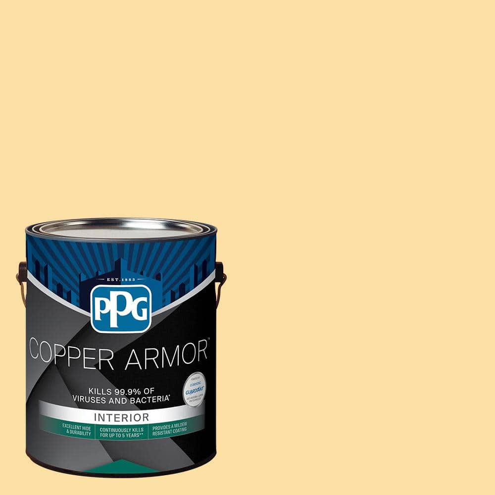 COPPER ARMOR 1 gal. PPG1205-4 Honey Bee Eggshell Antiviral and Antibacterial Interior Paint with Primer