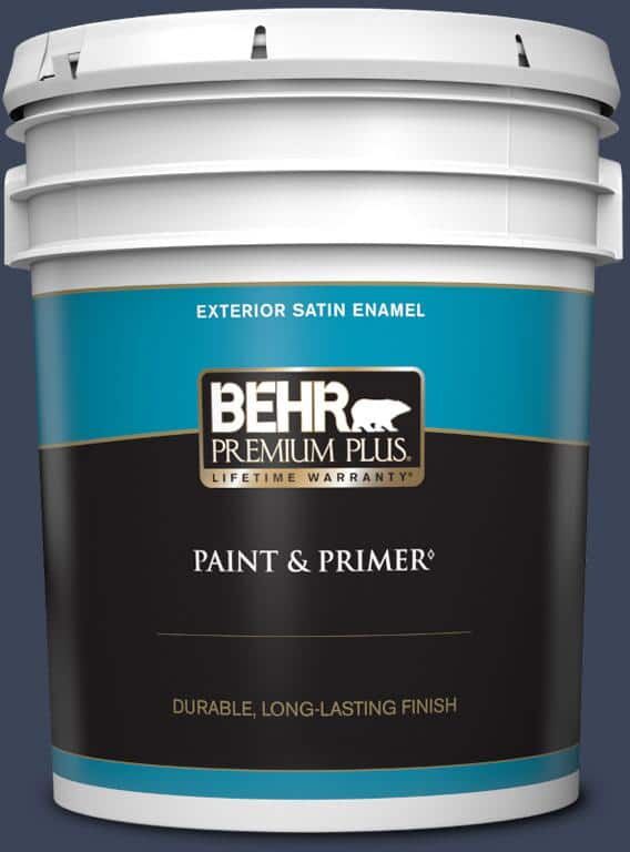 BEHR PREMIUM PLUS 5 gal. #600F-7 Soulful Music Satin Enamel Exterior Paint & Primer