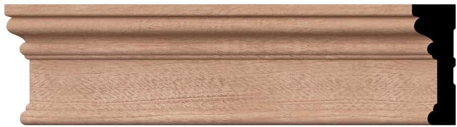 Ekena Millwork BRB3 0.69 in. D x 2.25 in. W x 96 in. L Wood (Sapele Mahogany) Baby Howe Casing Moulding