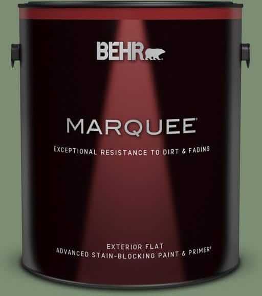 BEHR MARQUEE 1 gal. #PPU11-02 Shallot Bulb Flat Exterior Paint & Primer