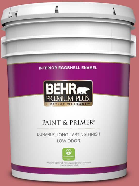 BEHR PREMIUM PLUS 5 gal. Home Decorators Collection #HDC-SP14-8 Art House Pink Eggshell Enamel Low Odor Interior Paint & Primer