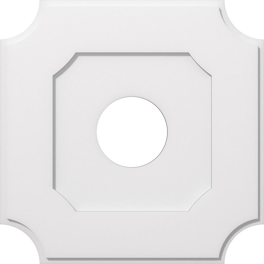 Ekena Millwork 1 in. P X 15-1/2 in. C X 26 in. OD X 7 in. ID Locke Architectural Grade PVC Contemporary Ceiling Medallion