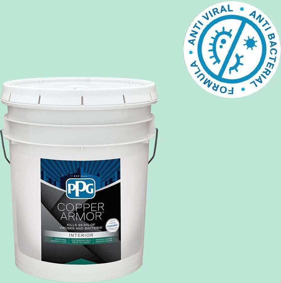 COPPER ARMOR 5 gal. PPG1229-2 Wintergreen Mint Semi-Gloss Interior Paint