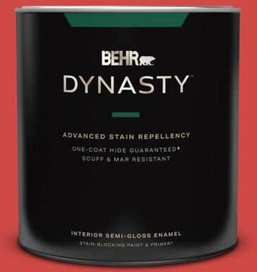 BEHR DYNASTY 1 qt. #P170-6 Race Car Stripe Semi-Gloss Enamel Interior Stain-Blocking Paint and Primer