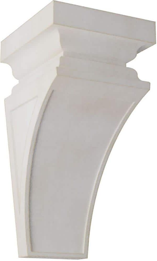 Ekena Millwork 7 in. x 14 in. x 7-3/4 in. Chalk Dust White Jumbo Nevio Wood Vintage Decor Corbel