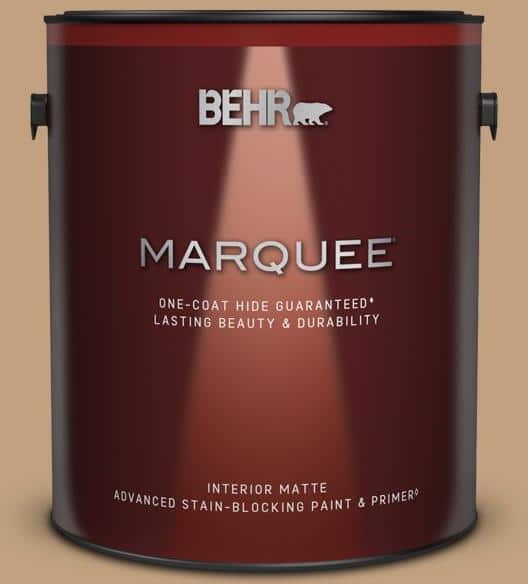 BEHR MARQUEE 1 gal. #S280-4 Real Cork One-Coat Hide Matte Interior Paint & Primer