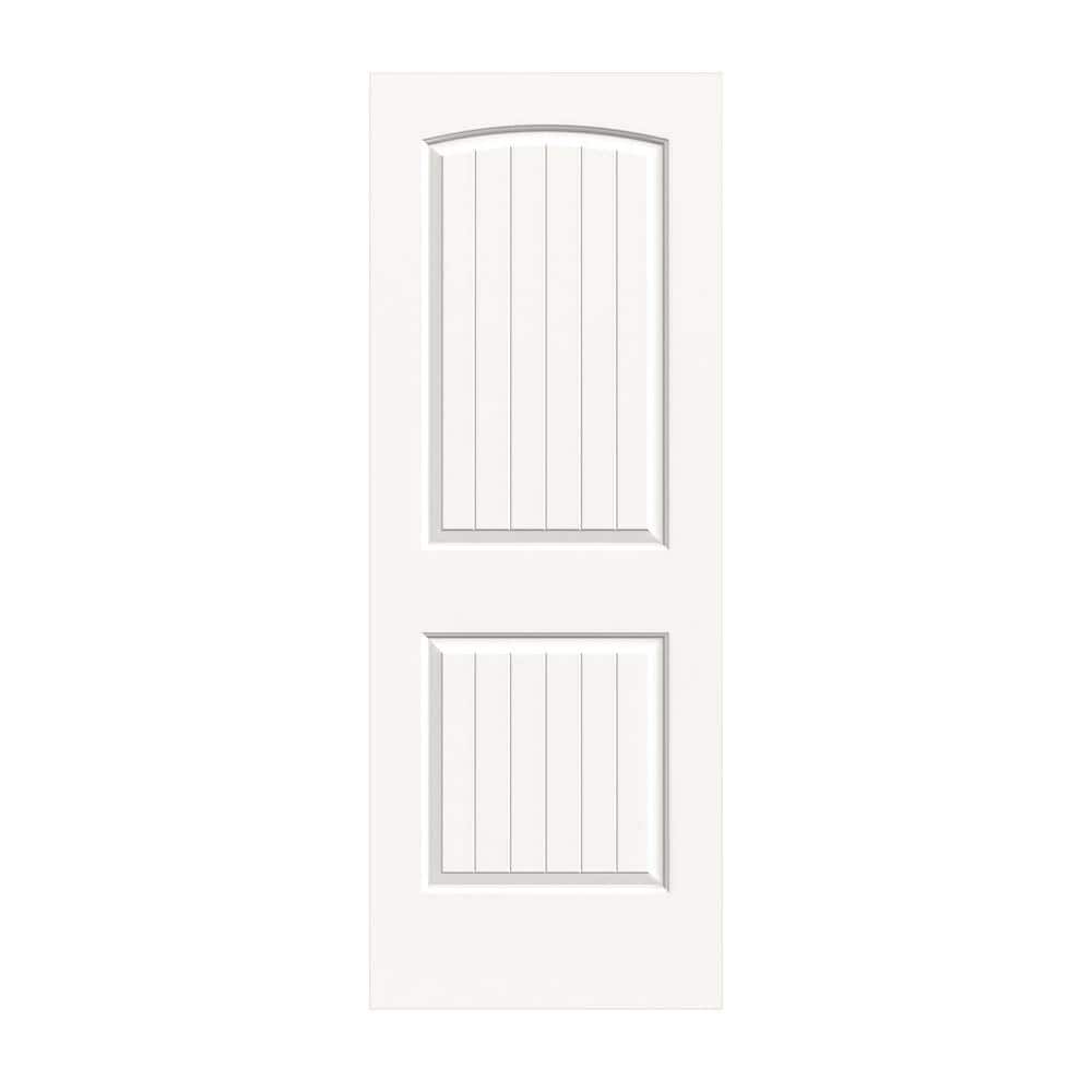 JELD-WEN 30 in. x 80 in. Santa Fe White Painted Smooth Solid Core Molded Composite MDF Interior Door Slab