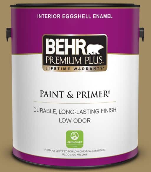 BEHR PREMIUM PLUS 1 gal. #S320-6 Garden Salt Green Eggshell Enamel Low Odor Interior Paint & Primer