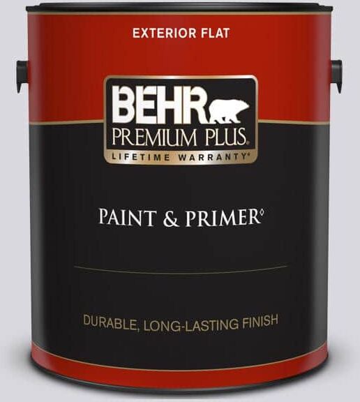 BEHR PREMIUM PLUS 1 gal. #MQ3-30 Petal Tip Flat Exterior Paint & Primer