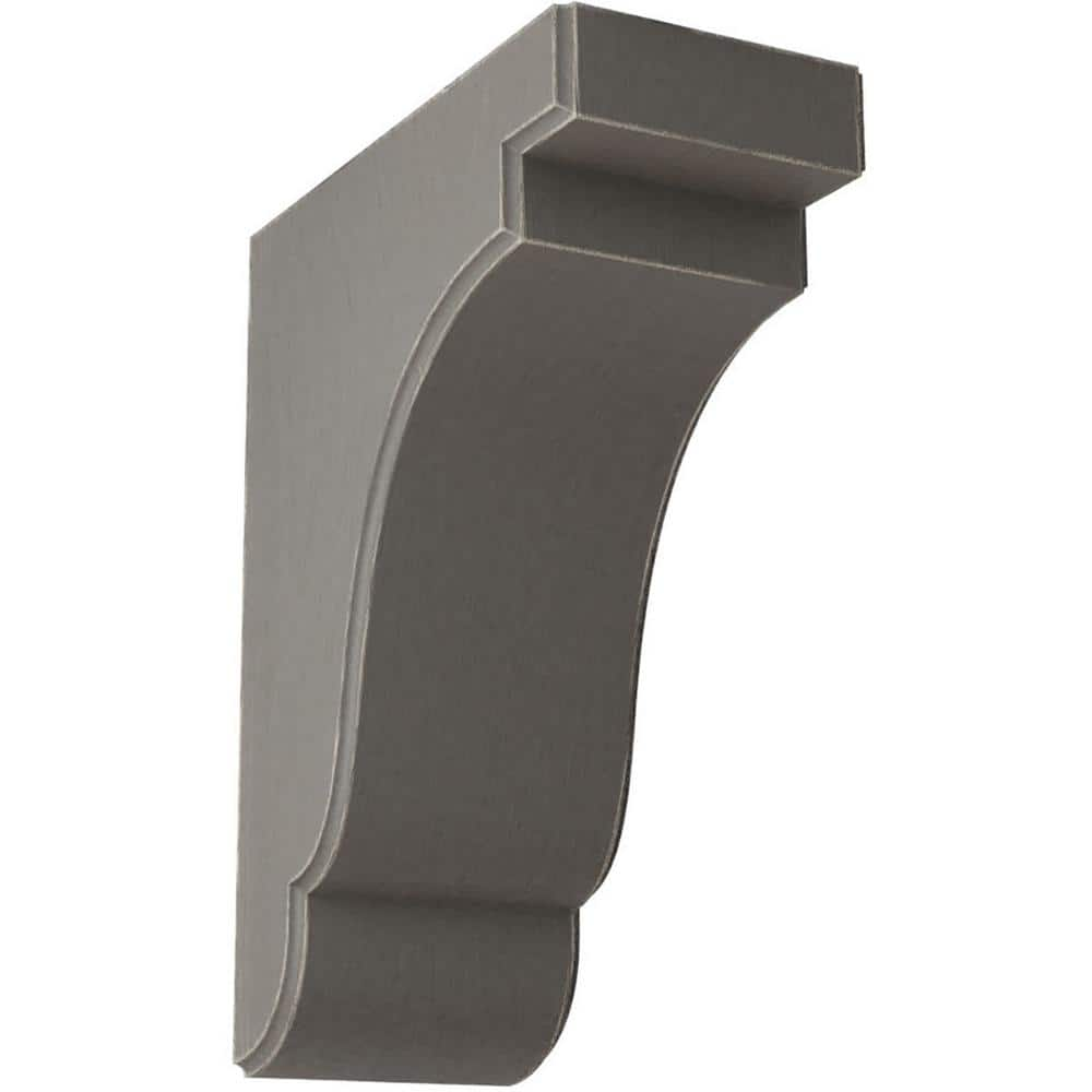 Ekena Millwork 3-1/2 in. x 9-1/2 in. x 7-1/4 in. Reclaimed Grey Bedford Wood Vintage Decor Bracket