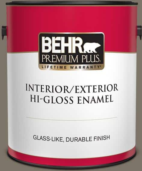 BEHR PREMIUM PLUS 1 gal. #QE-38 Rooftop Garden Hi-Gloss Enamel Interior/Exterior Paint