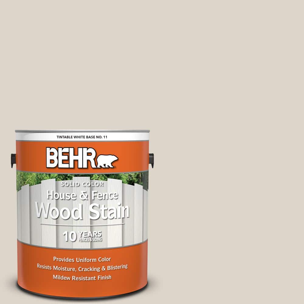 BEHR 1 gal. #OR-W06 Coconut Ice Solid Color House and Fence Exterior Wood Stain