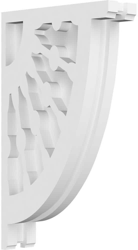 Ekena Millwork 1-7/8 in. x 11 in. x 6-1/2 in. PVC Classic Wagon Wheel Corbel