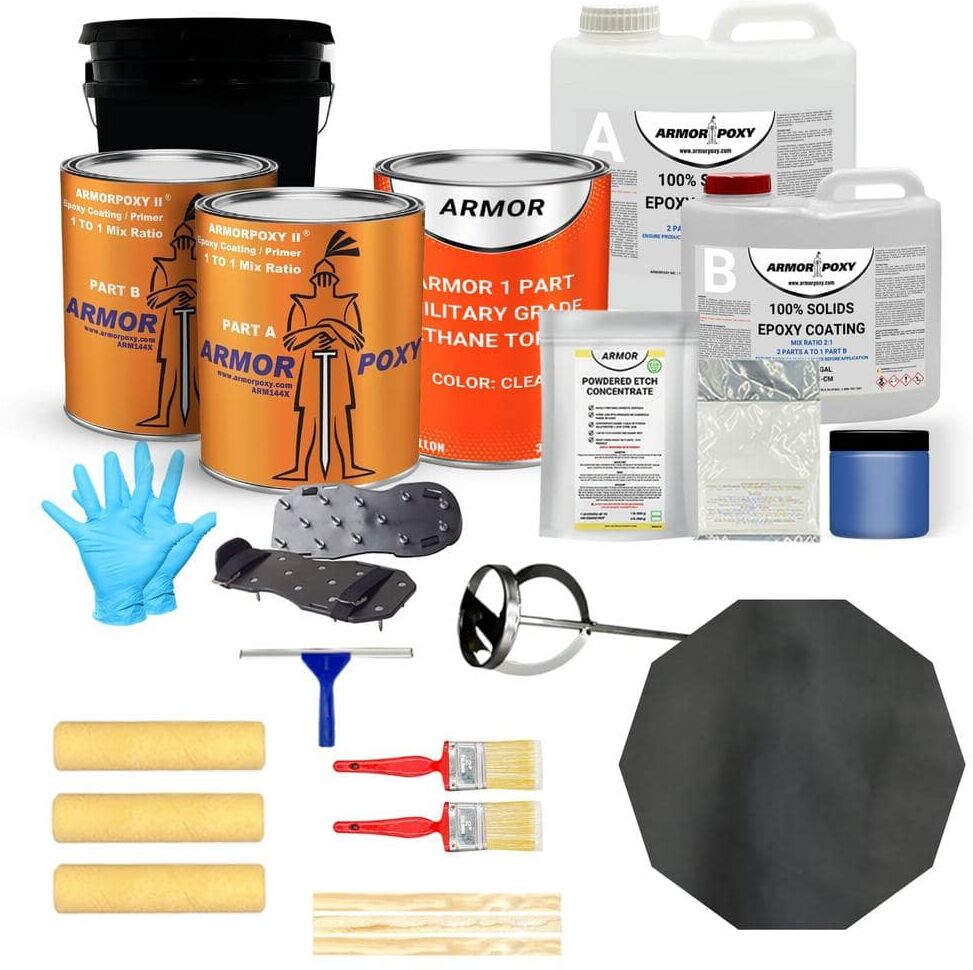 ARMORPOXY 1.5 gal. Whale Gloss 2-Part Epoxy 300 sq. ft. Metallic Interior Concrete Basement and Garage Epoxy Floor Paint Kit