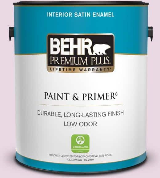 BEHR PREMIUM PLUS 1 gal. #CE-03 Unfading Dusk Satin Enamel Low Odor Interior Paint & Primer