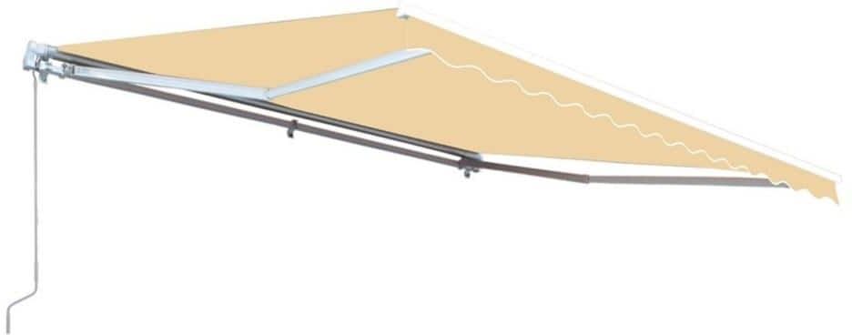 ALEKO 10 ft. x 8 ft. Feet Retractable Patio Awning Ivory Color