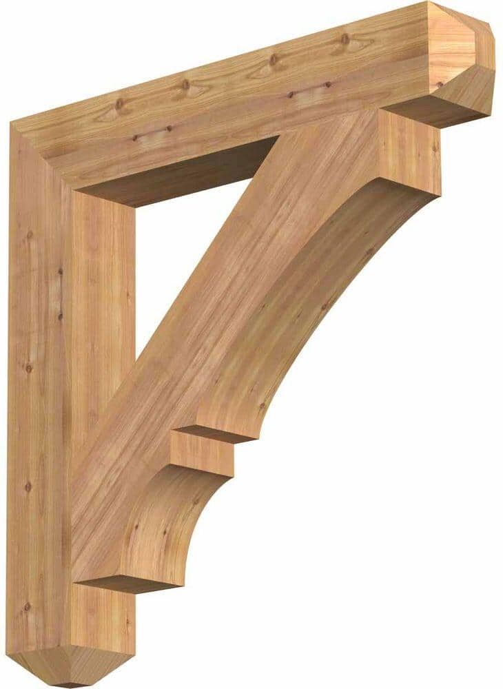 Ekena Millwork 5-1/2 in. x 36 in. x 36 in. Western Red Cedar Balboa Craftsman Smooth Bracket