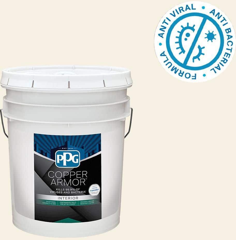 COPPER ARMOR 5 gal. PPG15-06 White Chip Semi-Gloss Interior Paint