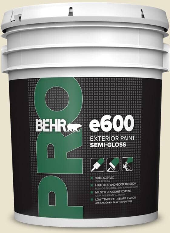 BEHR PRO 5 gal. #S330-1 Baby Artichoke Semi-Gloss Exterior Paint