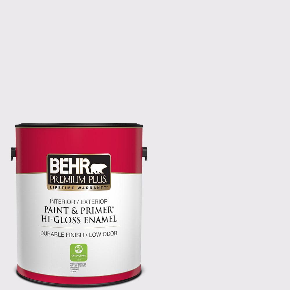 BEHR PREMIUM PLUS 1 gal. #PPL-22 Dried Lavender Hi-Gloss Enamel Interior/Exterior Paint & Primer