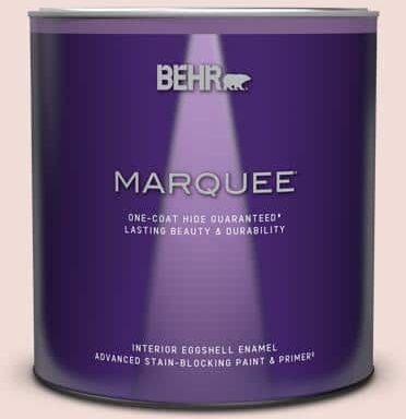 BEHR MARQUEE 1 qt. #BIC-05 Shabby Chic Pink Eggshell Enamel Interior Paint & Primer