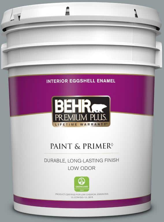 BEHR PREMIUM PLUS 5 gal. #720F-4 Stone Fence Eggshell Enamel Low Odor Interior Paint & Primer