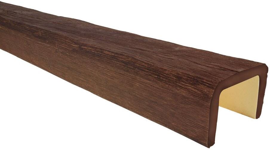 American Pro Decor 3-15/16 in. x 5-7/8 in. x 15.5 ft. Walnut Vintage Faux Wood Beam