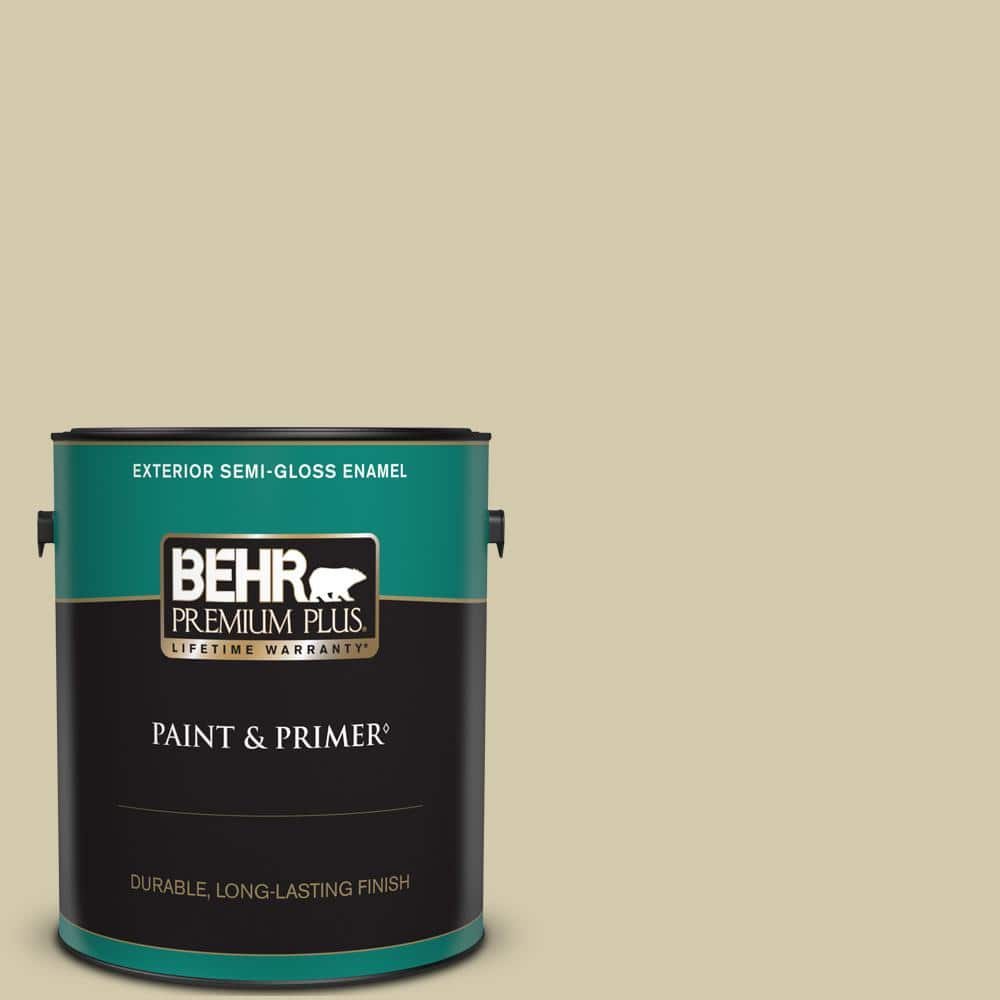 BEHR PREMIUM PLUS 1 gal. #PPU9-12 Prairie House Semi-Gloss Enamel Exterior Paint & Primer