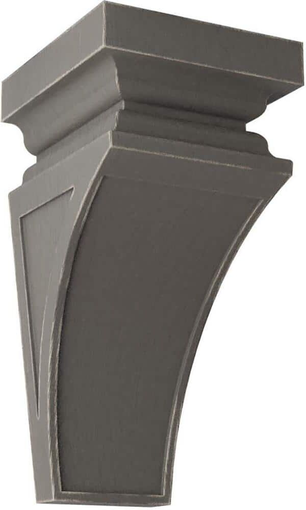 Ekena Millwork 7 in. x 14 in. x 7-3/4 in. Reclaimed Grey Jumbo Nevio Wood Vintage Decor Corbel