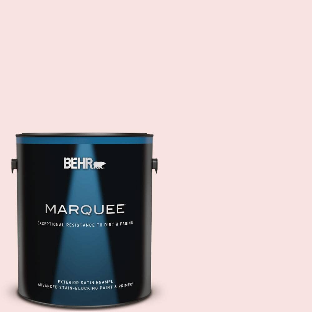 BEHR MARQUEE 1 gal. #RD-W02 Candy Floss Satin Enamel Exterior Paint & Primer