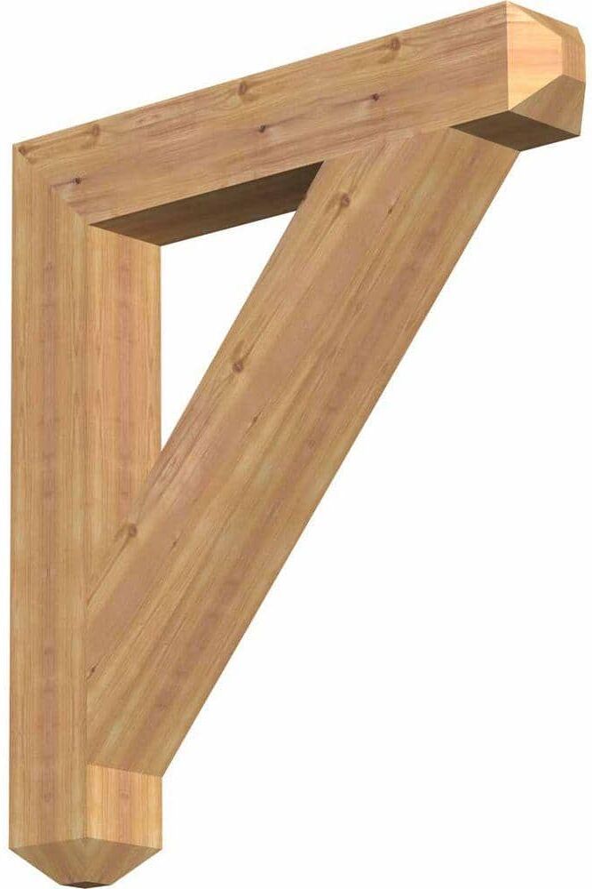 Ekena Millwork 5-1/2 in. x 40 in. x 36 in. Western Red Cedar Traditional Craftsman Smooth Bracket