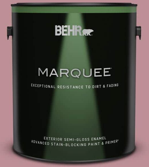 BEHR MARQUEE 1 gal. #S130-4 Cherry Juice Semi-Gloss Enamel Exterior Paint & Primer