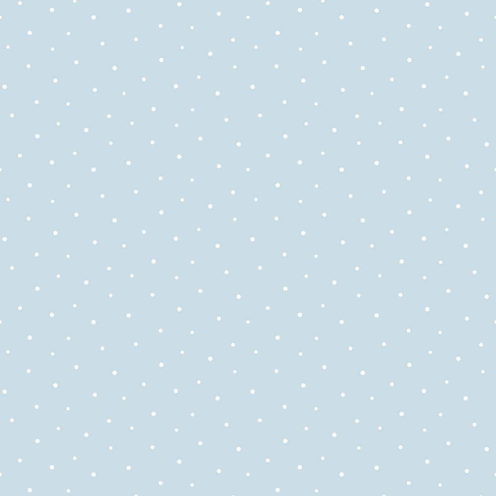 NextWall 30.75 sq. ft. Baby Blue Polka Dots Vinyl Peel and Stick Wallpaper Roll