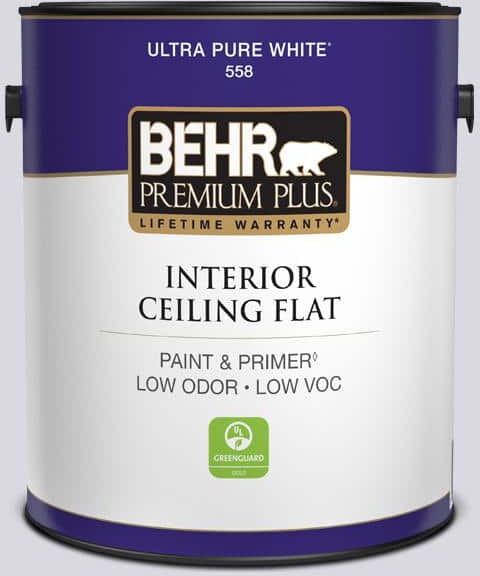 BEHR PREMIUM PLUS 1 gal. #MQ3-30 Petal Tip Ceiling Flat Interior Paint