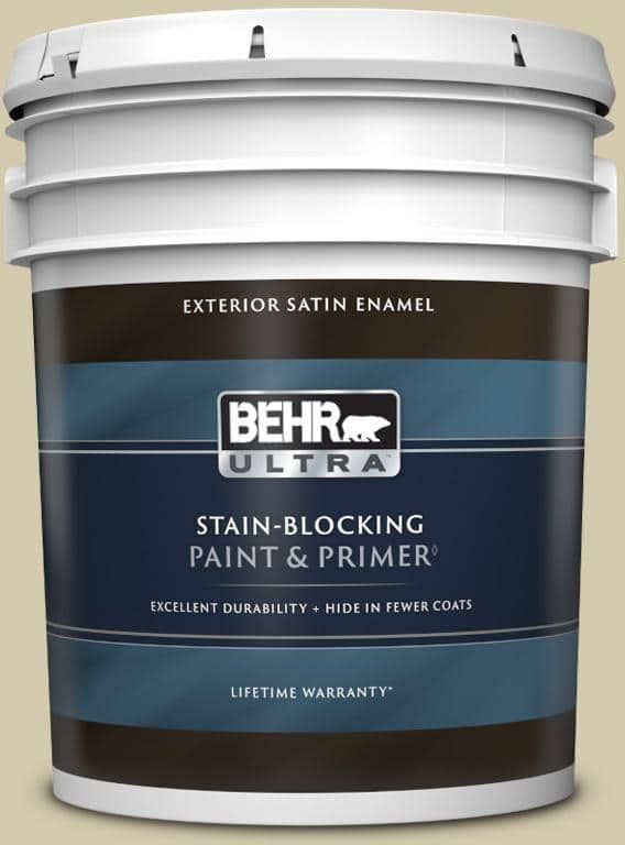 BEHR ULTRA 5 gal. #PPU9-12 Prairie House Satin Enamel Exterior Paint & Primer