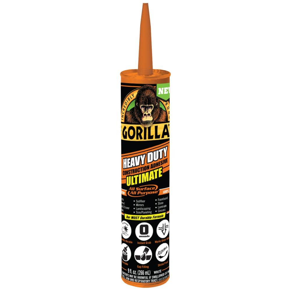 Gorilla 9 oz. Heavy Duty Construction Adhesive Ultimate (Case of 12)