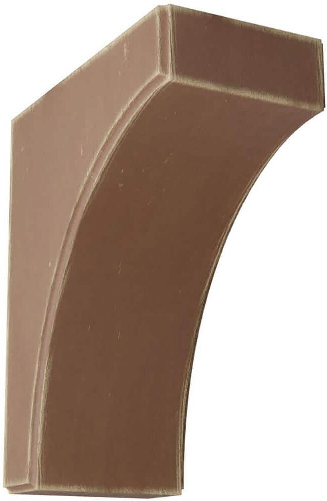 Ekena Millwork 5-1/4 in. x 12 in. x 10 in. Weathered Brown Clarksville Wood Vintage Decor Bracket