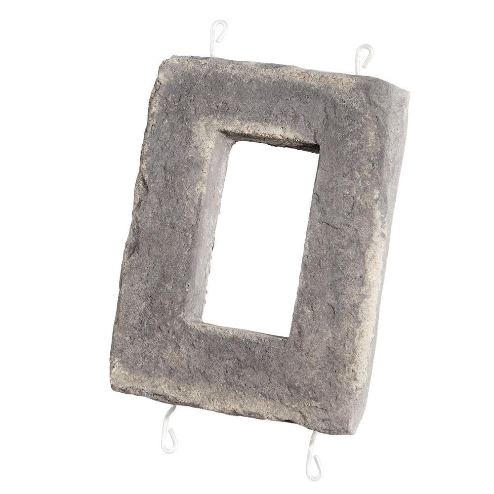 ClipStone 6 in. x 8 in. Grey Electrical Outlet Stone