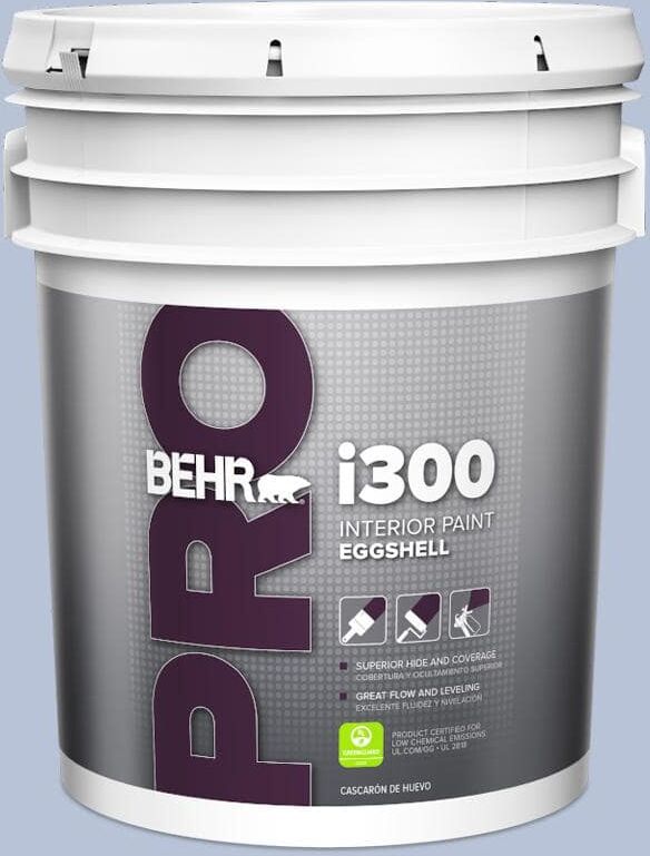 BEHR PRO 5 gal. #610C-3 Virginia Blue Eggshell Interior Paint