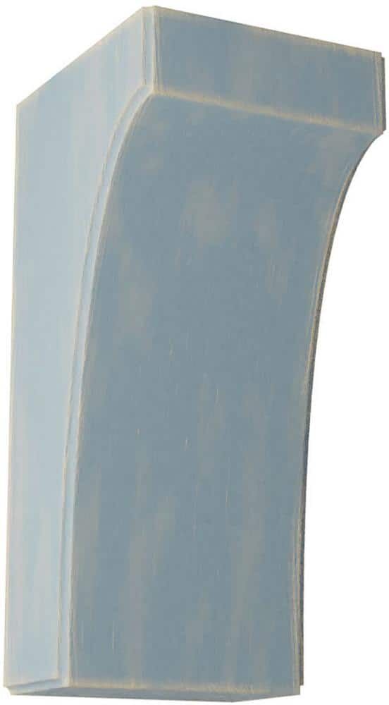 Ekena Millwork 5-1/4 in. x 12 in. x 6 in. Driftwood Blue Clarksville Wood Vintage Decor Bracket