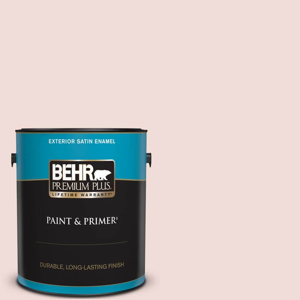 BEHR PREMIUM PLUS 1 gal. #BIC-05 Shabby Chic Pink Satin Enamel Exterior Paint & Primer