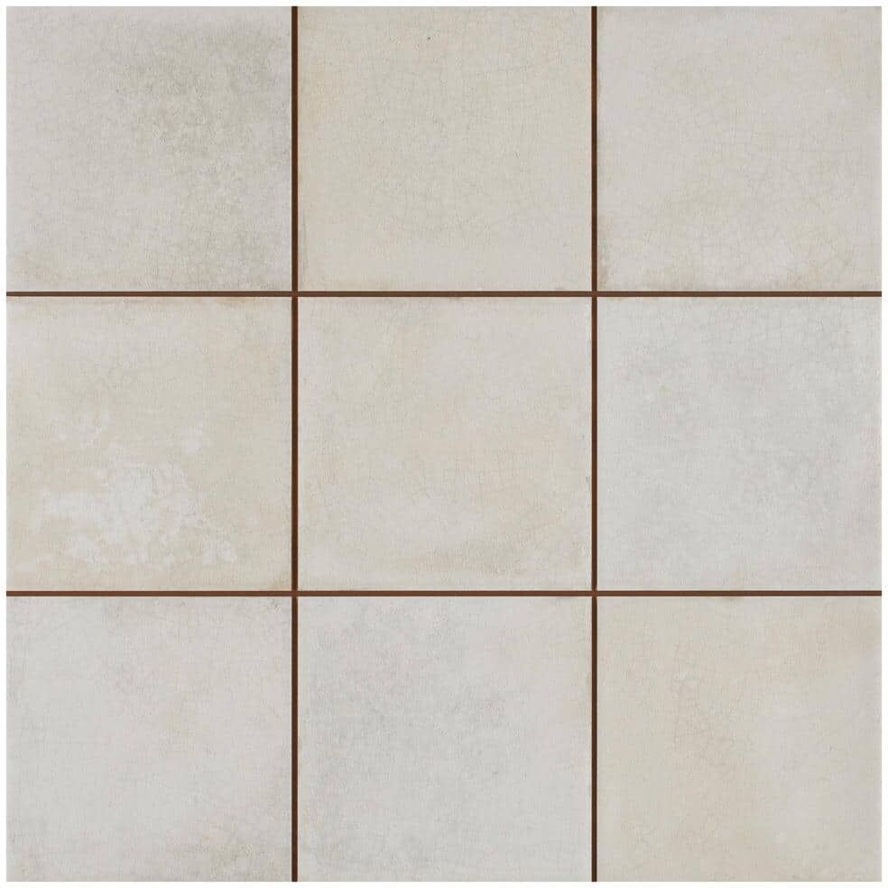 Merola Tile Kings Etna White 13-1/8 in. x 13-1/8 in. Ceramic Floor and Wall Tile (12.2 sq. ft./Case)