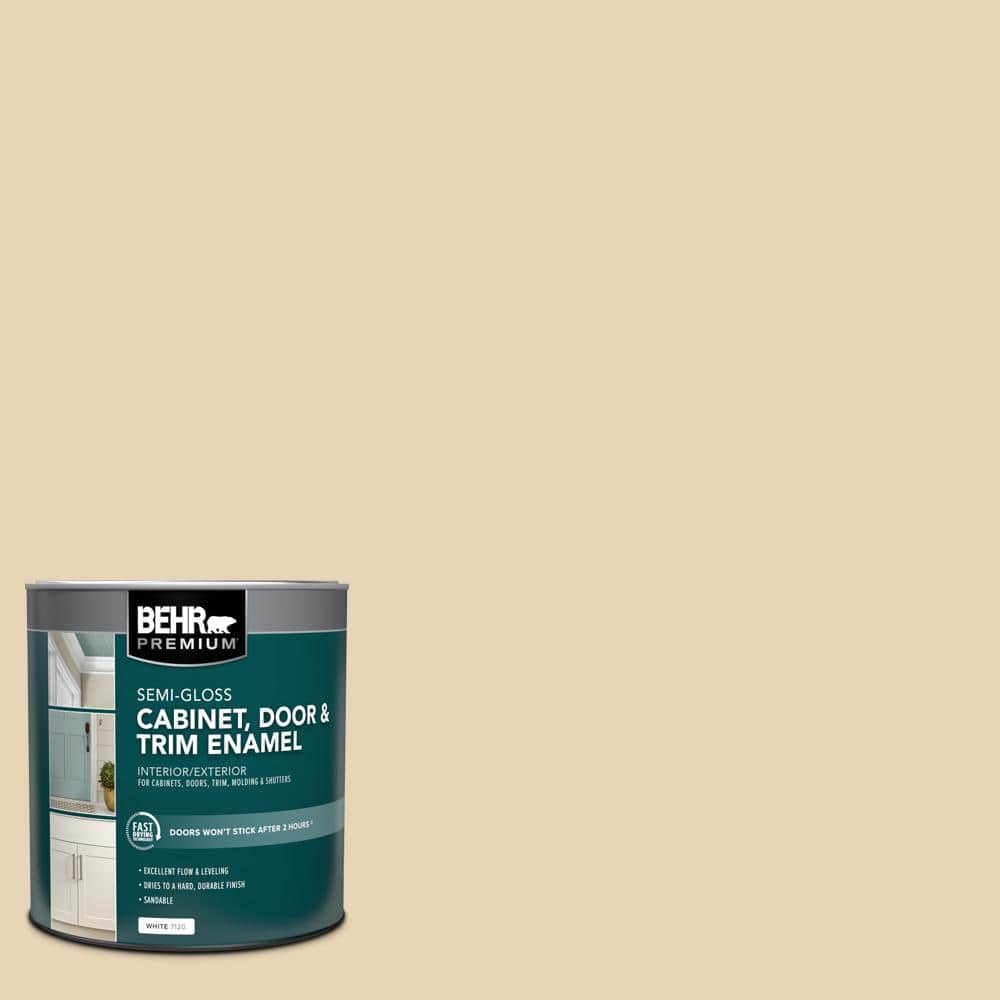 BEHR PREMIUM 1 qt. #PPU7-18 Sand Pearl Semi-Gloss Enamel Interior/Exterior Cabinet, Door & Trim Paint