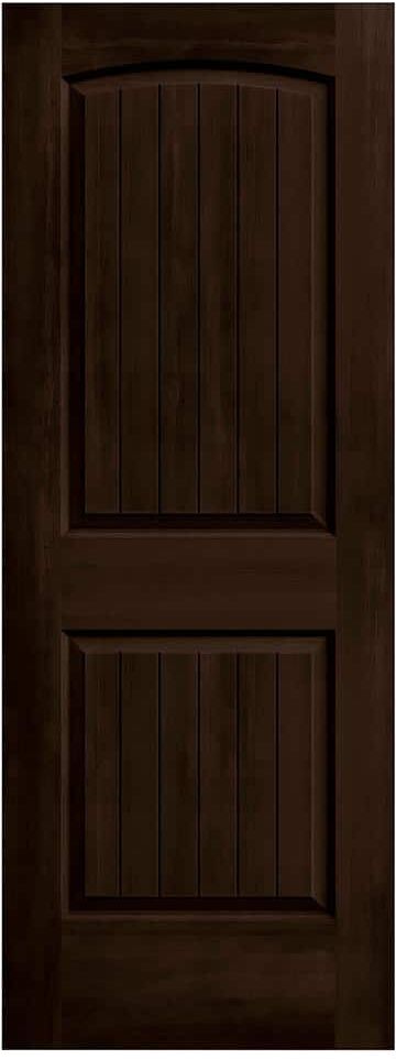 JELD-WEN 30 in. x 80 in. Santa Fe Espresso Stain Solid Core Molded Composite MDF Interior Door Slab