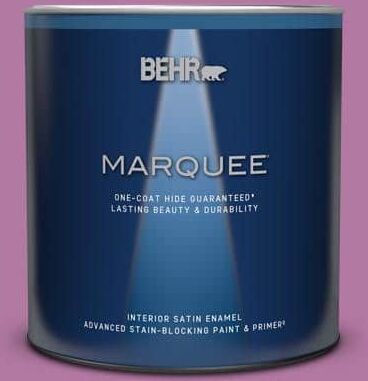 BEHR MARQUEE 1 qt. Home Decorators Collection #HDC-SP16-11 Cactus Flower Satin Enamel Interior Paint & Primer